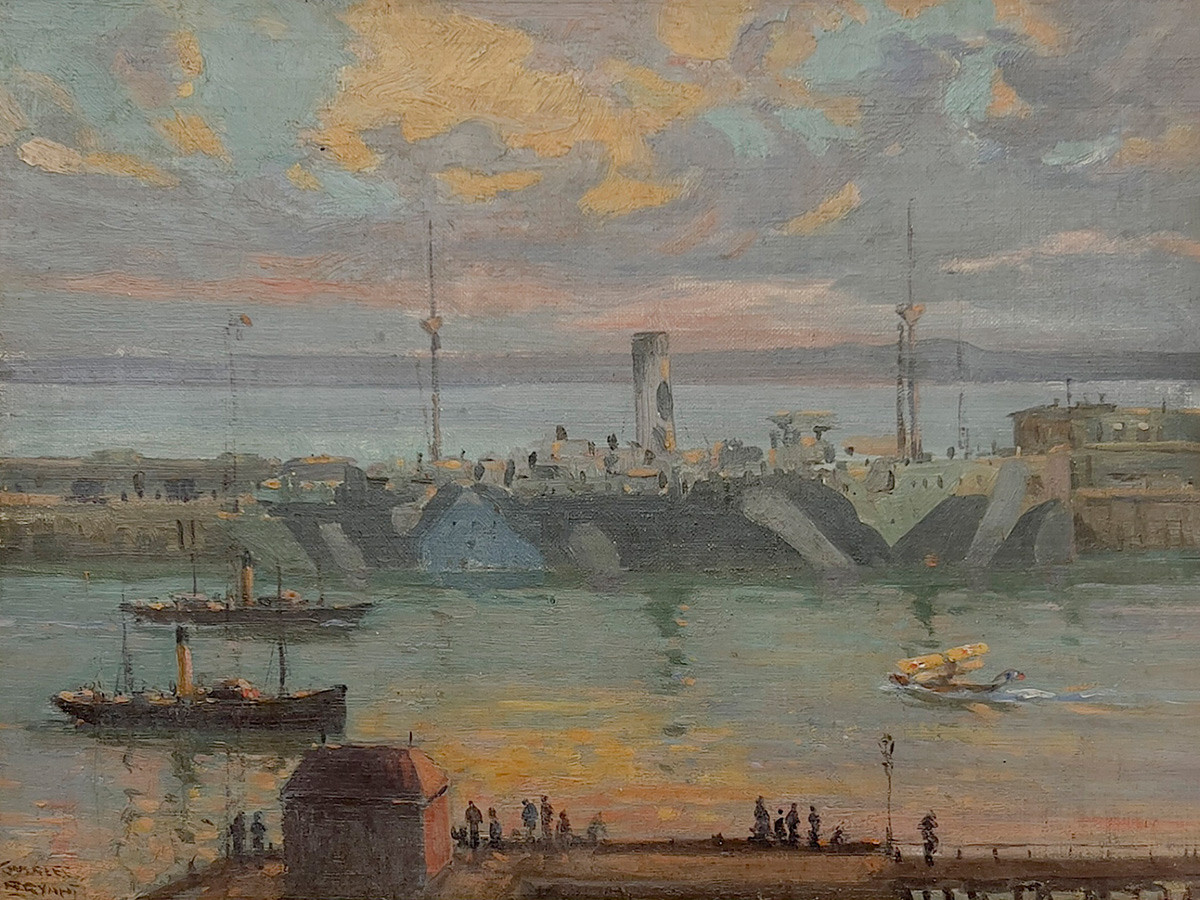 Lot 32 | Charles David Jones Bryant,&nbsp;Camouflaged Hospital Ship, La Havre&nbsp;(1918)