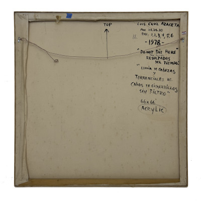 Luis Cruz Azaceta - "Do Not Die" Here From 8am to 6pm Resultados del Tiempo