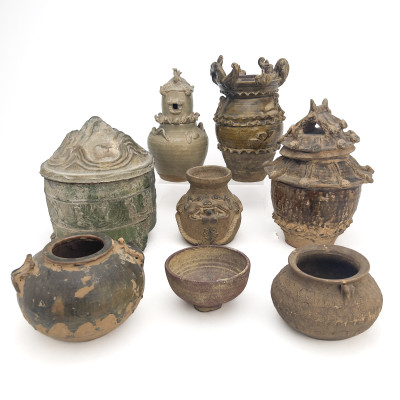Image for Lot Group of Eight Chinese Pottery Vessels