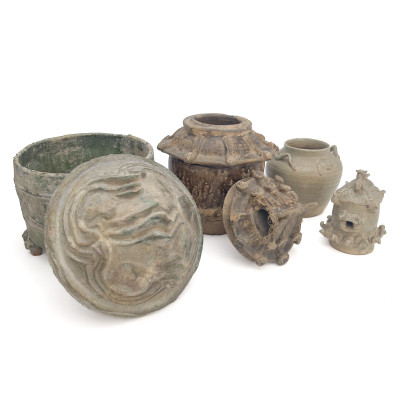 Group of Eight Chinese Pottery Vessels