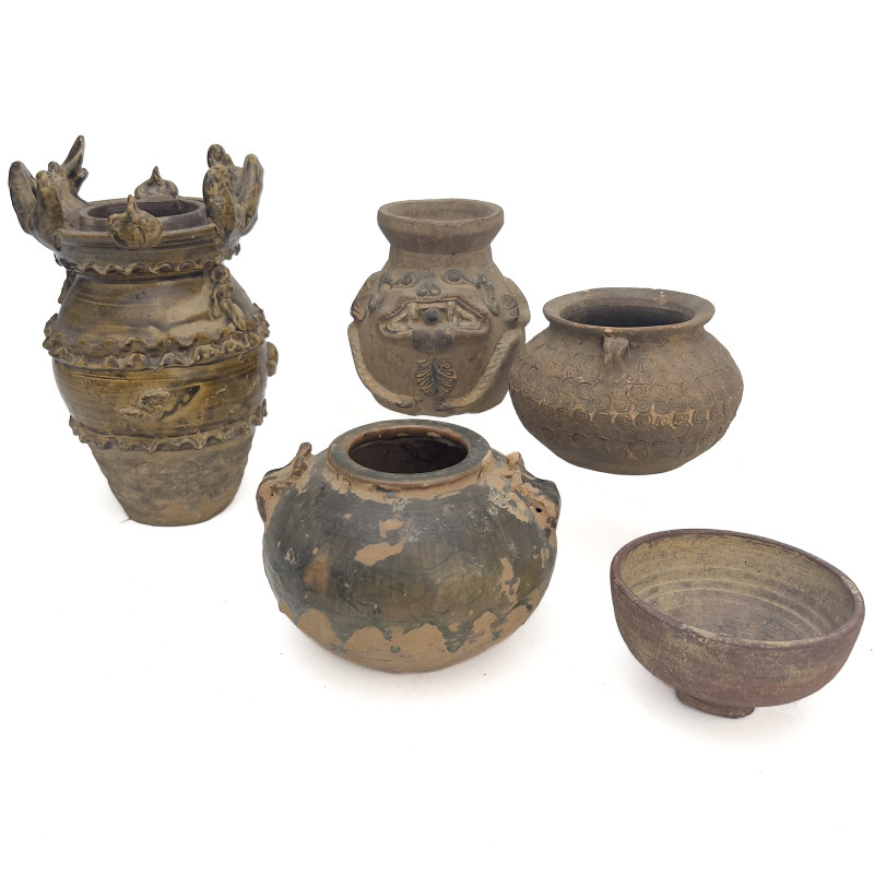 Group of Eight Chinese Pottery Vessels