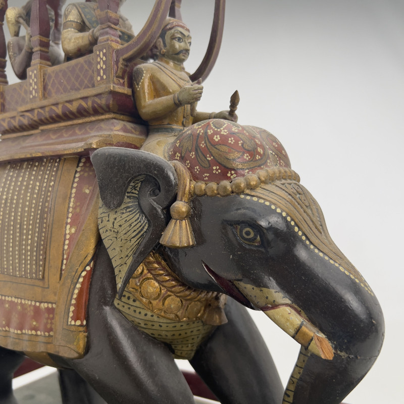 An Assembled Group of Three Asian Wooden Figural Carvings and Sculptures