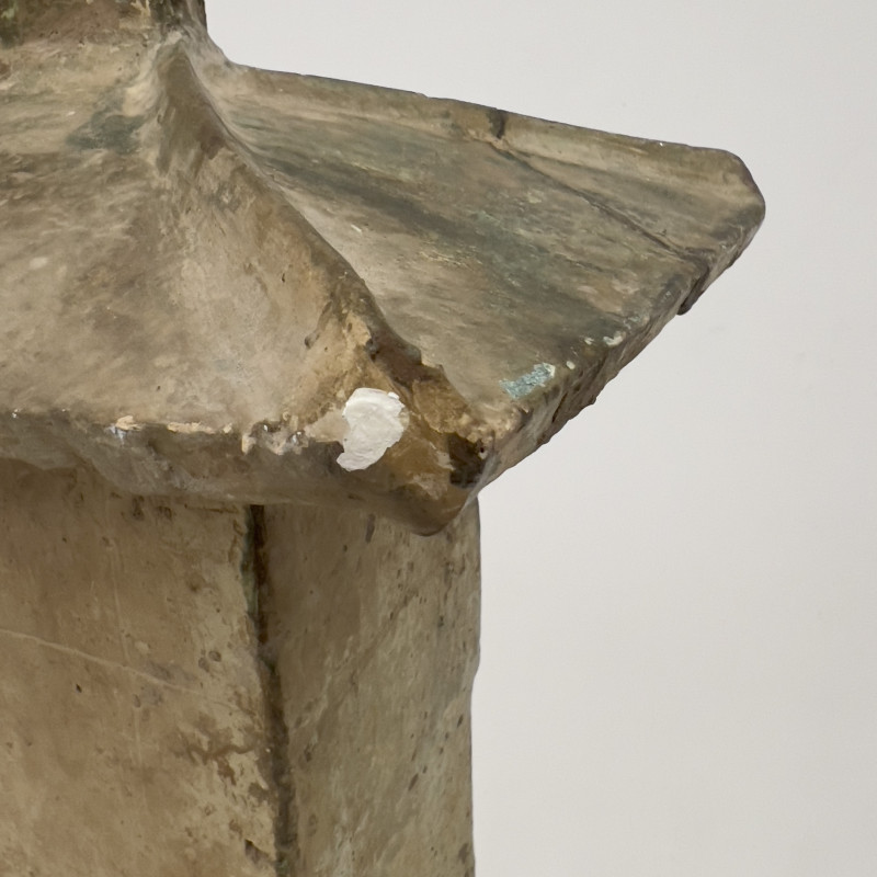 Chinese Han Dynasty funerary Green Glazed House Model, with pedestal