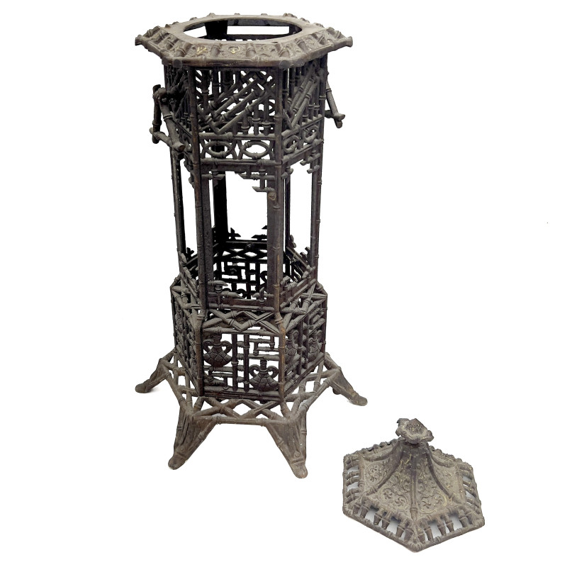 A Collection of Asian Metalwork and Carved Wood Decorative Items