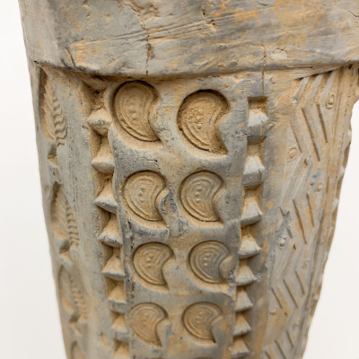 Two Han Dynasty Style Grey Terracotta Architectural Pillars