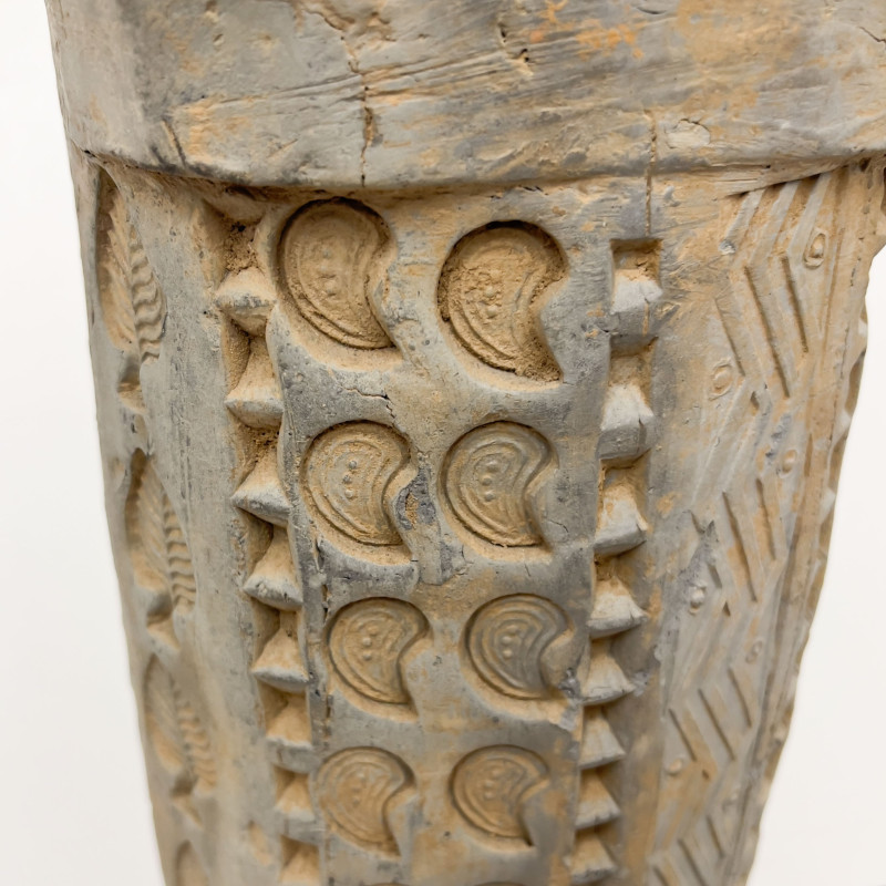 Two Han Dynasty Style Grey Terracotta Architectural Pillars
