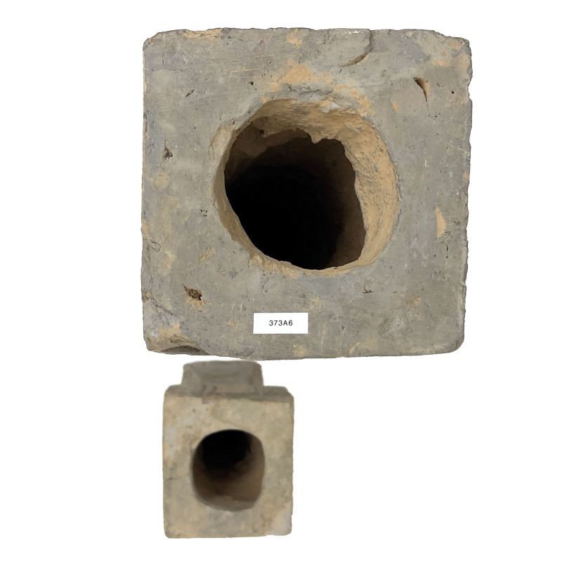 Two Han Dynasty Style Grey Terracotta Architectural Pillars