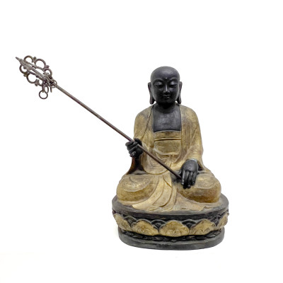 East Asian Parcel Gilt Buddha Statue