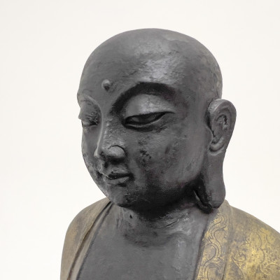 East Asian Parcel Gilt Buddha Statue