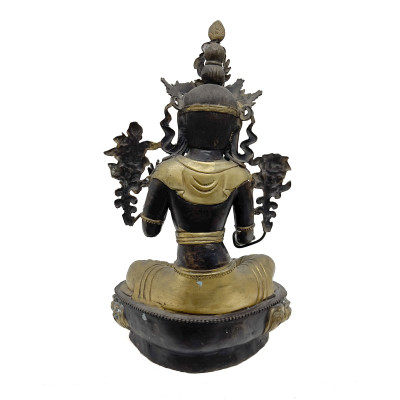 Parcel-Gilt Bronze Cast Seated Tara