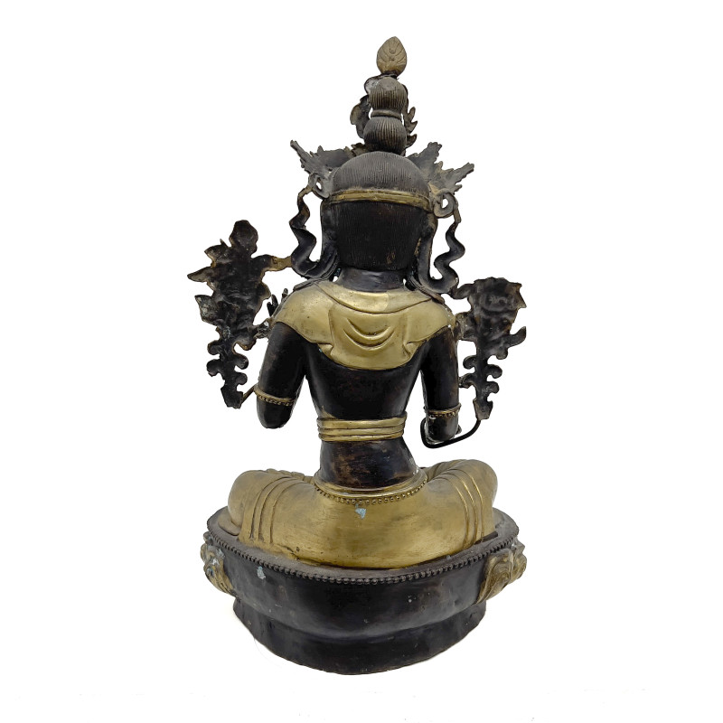 Parcel-Gilt Bronze Cast Seated Tara