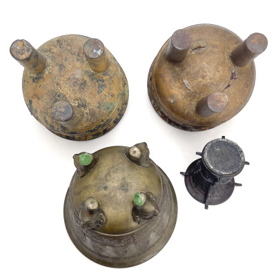 Group of Four Archaic Style Asian Bronze Vessels