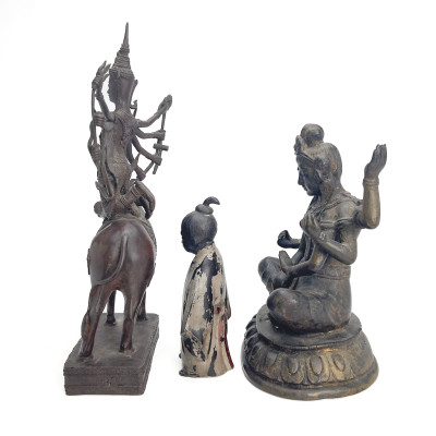 Three Asian Bronze and Metalwork Deities