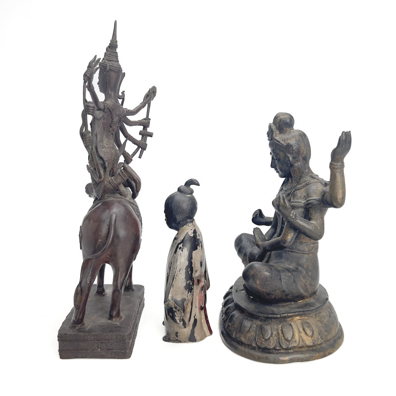 Three Asian Bronze and Metalwork Deities