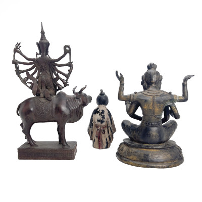 Three Asian Bronze and Metalwork Deities