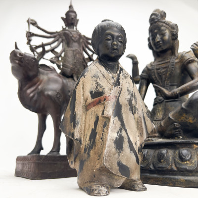 Three Asian Bronze and Metalwork Deities