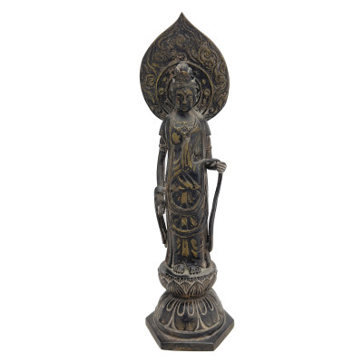 Image for Lot A Chinese Sino-Tibetan Style Bronze Figure of Guanyin