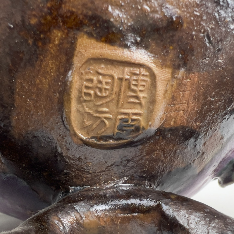 Two Chinese Shiwan Glazed Stoneware Bird Bowls