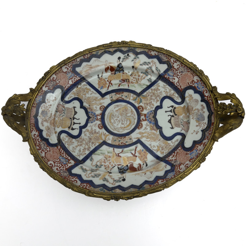 Japanese Imari Porcelain Platter and Chinese Export Porcelain Ginger Jar Lot