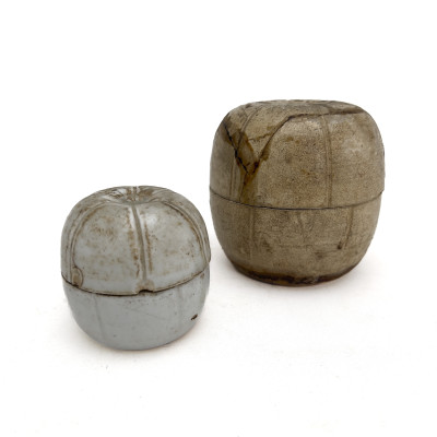 Image for Lot Pair of Chinese Earthenware Cosmetic Jars
