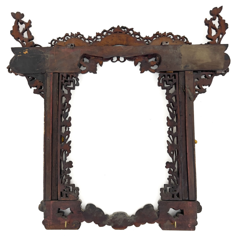 Chinese Carved and Gilded Wood Architectural Frame