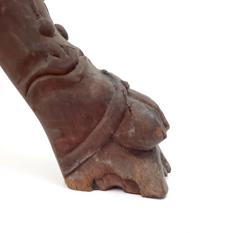 Chinese Carved Rosewood and Dreamstone Marble Stand