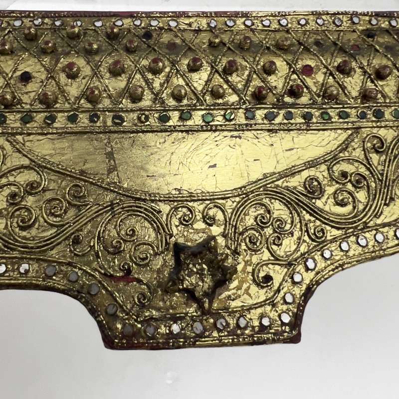 An Anglo-Indian Style Parcel-Gilt and Hardwood Low Table
