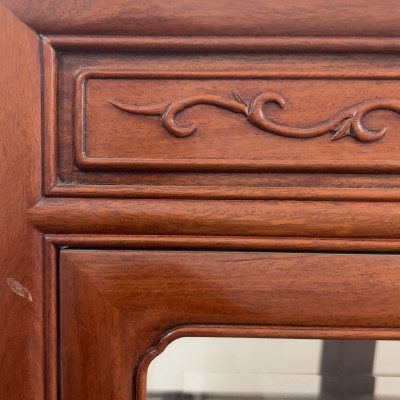 Pair of Chinese Hardwood Vitrines