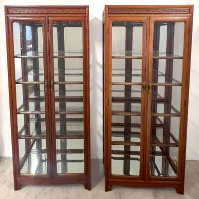 Image for Lot Pair of Chinese Hardwood Vitrines