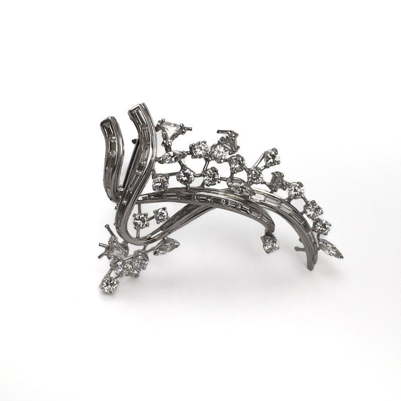 Platinum and Diamond Brooch