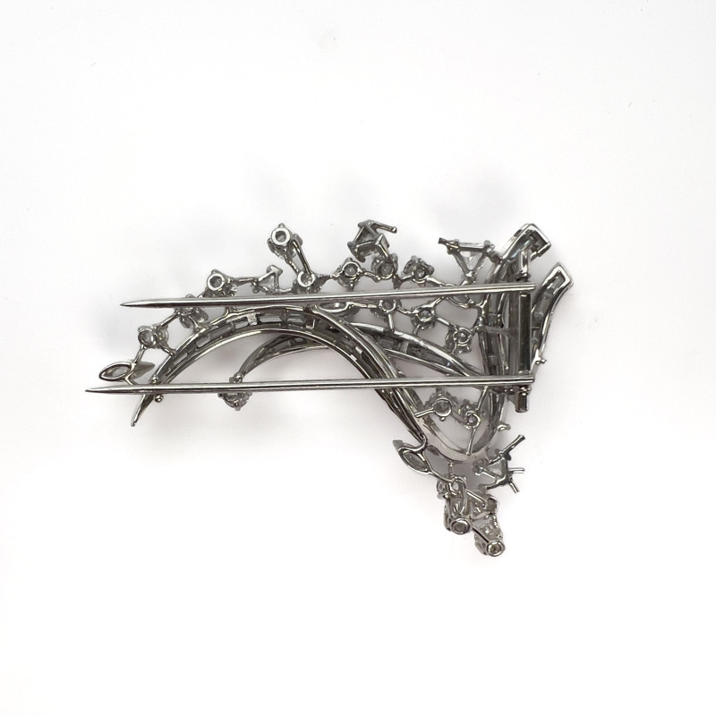 Platinum and Diamond Brooch