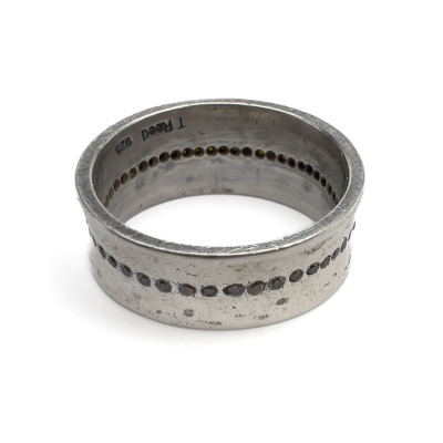 Image for Lot Todd Reed - Sterling Silver and Colored Diamond Eternity Ring