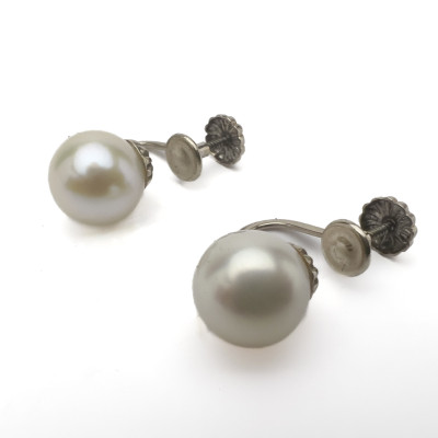 A Cultured Pearl and Diamond Three-Piece Jewelry Selection