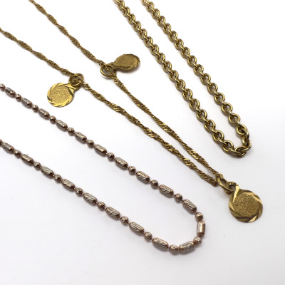 Three Gold Necklaces
