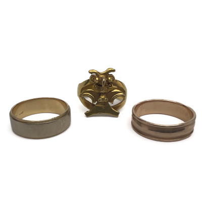 Image for Lot Three Gold Rings