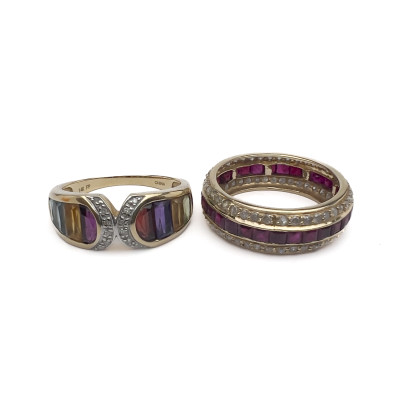 Image for Lot Two 14k Yellow Gold and Gemstone Rings