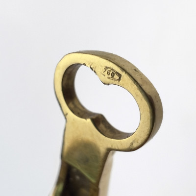 Pair of 18k Yellow Gold Fan-Shaped Earrings with Topazes