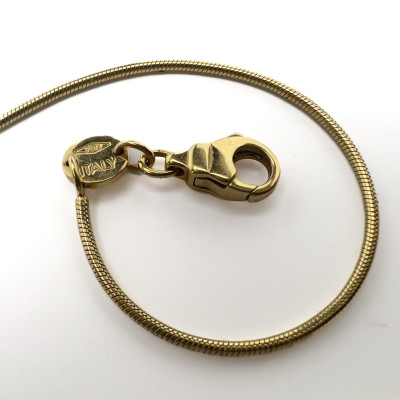 Movado - 18k Yellow Gold and Diamond Slide Pendant Necklace