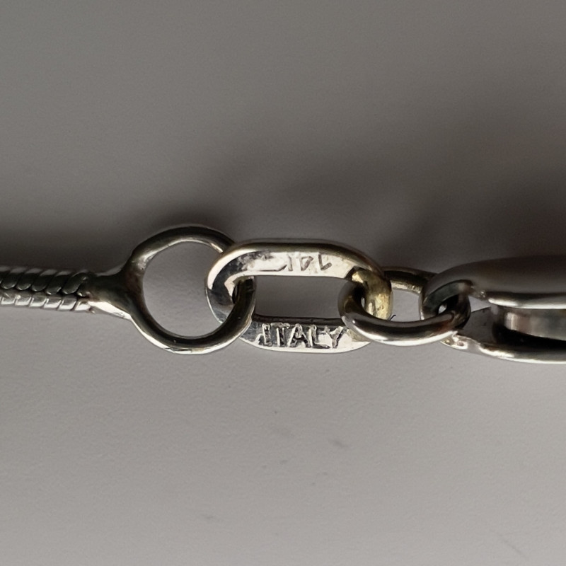 Italian 14k White Gold and Diamond Slide Pendant Necklace