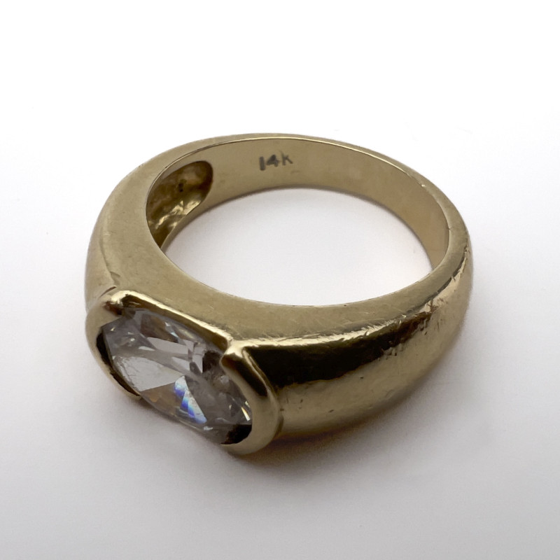 A three-piece 14k gold statement ring lot