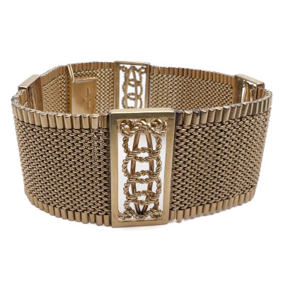 Image for Lot An Argentine 18k yellow gold mesh bracelet