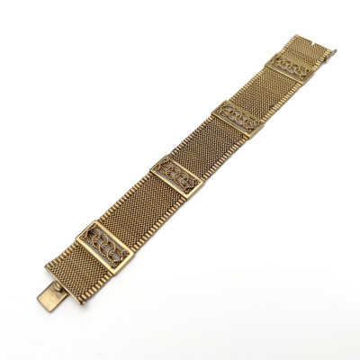 An Argentine 18k yellow gold mesh bracelet