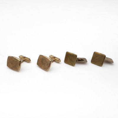 Image for Lot Two Pairs of Gold Cufflinks