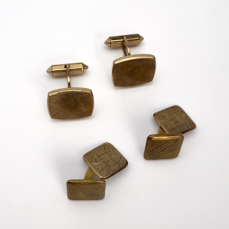Two Pairs of Gold Cufflinks
