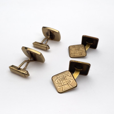 Two Pairs of Gold Cufflinks