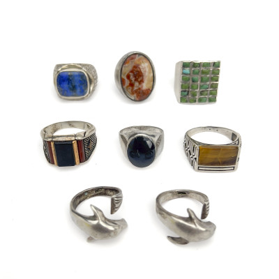 Image for Lot Silver Rings