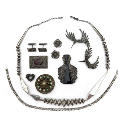 Image for Lot A Sterling Silver Jewelry Group, Judith Jack, Georg Jensen, and Other Makers