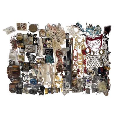 Image for Lot Large Collection of Mixed Costume Jewelry and Accessories, Various Makers