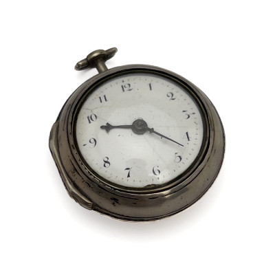 Image for Lot George III Sterling Silver Pair Case Pocket Watch, Higgs & Evans