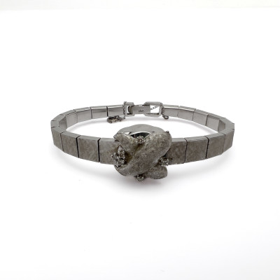Image for Lot A Ladies Mid-Century Rubros 14k White Gold and Diamond Cocktail Watch